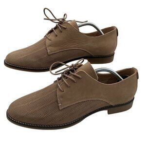 ALDO NEW Mens10 Maedagua Lace Up Oxford Shoes Suede Mesh Beige Portugal Made